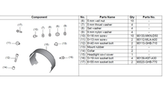 08R77-MLA-A00 Монтажный комплект обтекателя фары