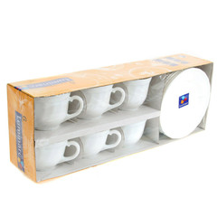 Сервиз чайный Luminarc Трианон 220 мл белый на 6 персон (артикул производителя E8845)