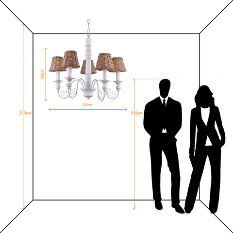 Люстра Arte Lamp Villaggio A3400LM-5BR
