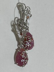 Рубин (серьги из серебра)