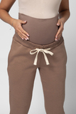 Утепленный спортивный костюм для беременных и кормящих 11955 мокко тапиока молочный