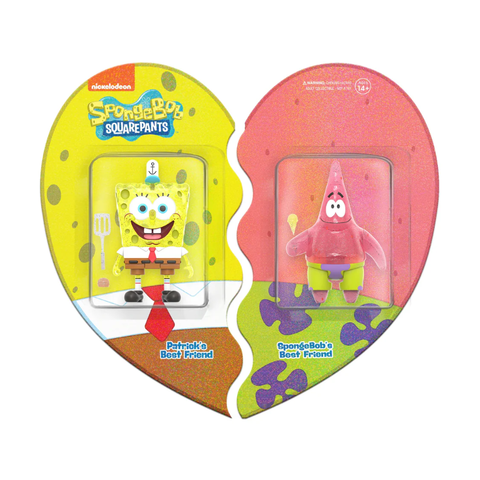Фигурка Super7 SpongeBob SquarePants: SpongeBob and Patrick (BFF Glitter) (2 Pack)