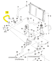 ПАТРУБОК РАДИАТОРА ПРОМЕЖУТ НИЖНИЙ НА ПЕРЕХОДНИКИ MATIZ 0,8 CAR-DEX
