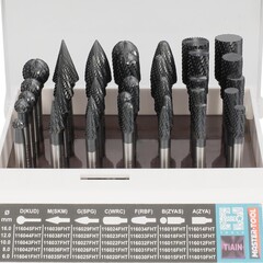 Набор бор-фрез твердосплавных 35шт HM TiALN S=6мм H-Tools 116008FHT