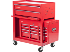 STAYER 616 х 330 х 742 мм, комбо, инструментальная тележка с 2 полками + ящик с 7 полками (38909-K)
