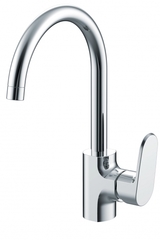 СМЕСИТЕЛЬ ДЛЯ КУХНИ С ВЫСОКИМ ПОВОРОТНЫМ ИЗЛИВОМ BRAVAT PURE F7105161C