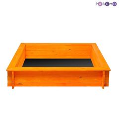 Деревянная песочница "Афина" (4 лавки, пропитка, подложка), цв. Оранжевый