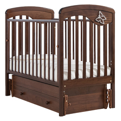 Кровать детская К-2002-24м "Джулия" (Бабочка) маятник универсальный (белая)