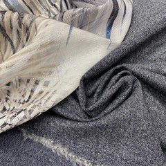 Ткань костюмно-плательная серо-синяя 3377