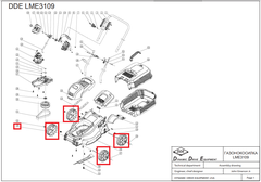 Колесо газонокосилки DDE LME3109 (Q949D68PH02)