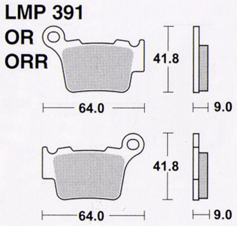 Колодки дискового тормоза AP Racing LMP391 ORR  (FDB2165 / FA368)