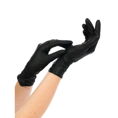 Мед.смотров. перчатки нитрил. н/с. н/о текстур NitriMax,черн., размер (L), 50 пар/уп