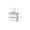 Duravit D-Neo Тумбочка подвесная, 625x634x452, 1 ящик, цвет: белый высокоглянцевый DE435402222