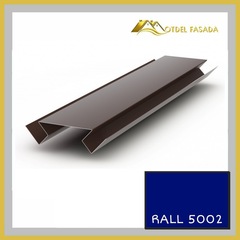 Угол внутренний (вид 1) сложный 75мм RALL 5002-Ультрамариновый синий 2м