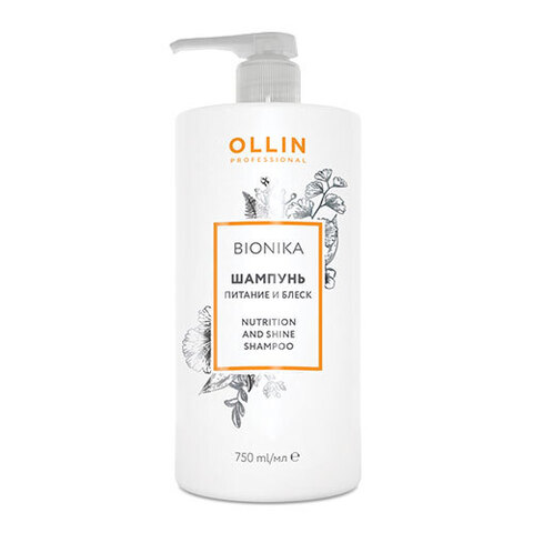 OLLIN BioNika Nutrition And Shine Shampoo - Шампунь Питание и блеск