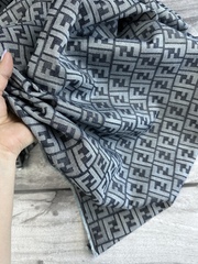 Джинсовая ткань Fendi с логотипом, темно-серо-синий, Италия