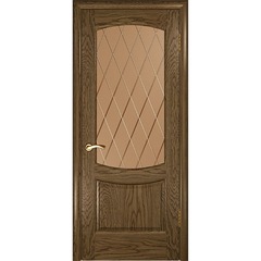 Купить Межкомнатная дверь шпон Luxor Лаура 2 светлый морёный дуб остеклённая