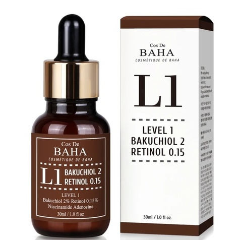 Cos De Baha L1 Bakuchiol & Retinol Serum мягкая антивозрастная сыворотка с бакучиолом и ретинолом