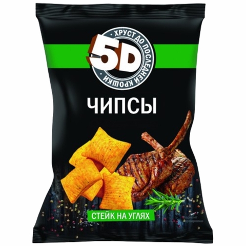 Чипсы 5D Пшеничные Стейк на углях 200 г м/у РОССИЯ
