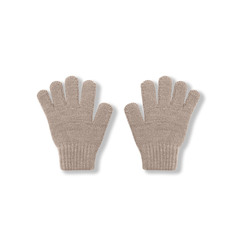 Перчатки вязаные (теплый беж)