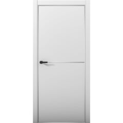 Купить Межкомнатная дверь эмалит Pd 2N Палладий манхэттен алюминиевая кромка Al глухая