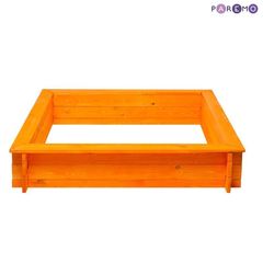 Деревянная песочница "Афина" (4 лавки, пропитка, подложка), цв. Оранжевый