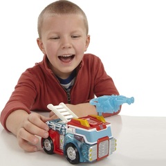 Хитвейв Пожарный. Трансформеры Боты-спасатели заряжают