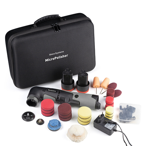 Shine Systems Miсro Polisher — аккумуляторная полировальная машинка, набор в сумке