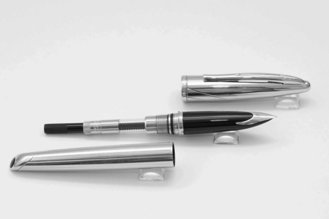 Ручка перьевая Waterman Carene Deluxe Silver Meridians CT, F (S0700170)