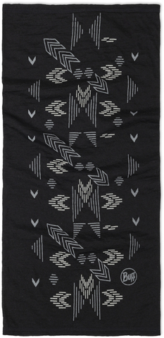 Картинка шарф-труба Buff Merino Lightweight Prints Vanyr Black - 4