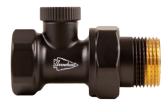 Клапан Arrowhead Element запорный радиаторный прямой Ду15 чёрный