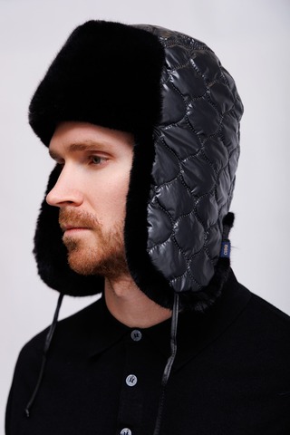 CUDGI Шапка-ушанка с мехом