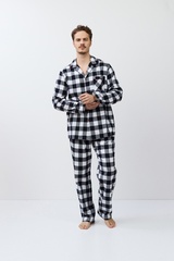 Пижама мужская со штанами ARUELLE ADRIAN | Черный + белый
