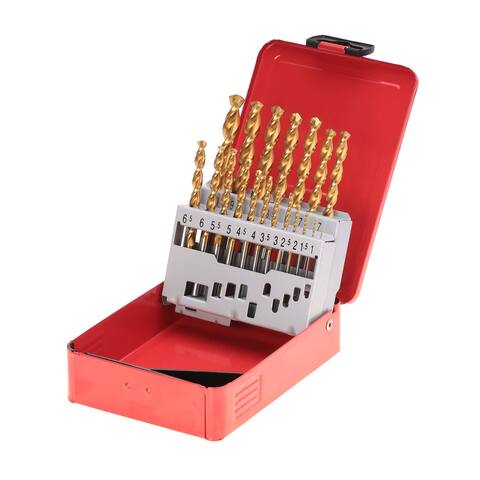 Набор сверл по металлу 1-10мм 19шт DIN338 HSS-G TiN 130° TL3000 (мет. кейс) Ruko 258214T(K)