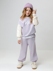 джемпер  для девочки  КР 302879/сиреневый 3710 к647
