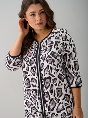 Халат Хм-562/серый-акварельлеопард