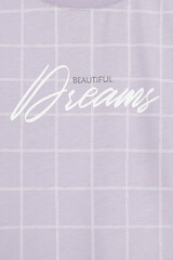 пижама  для девочки  К 1642/лепесток орхидеи,двойная клетка