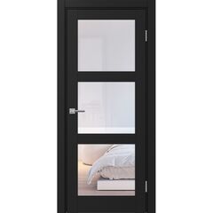 Купить Межкомнатная дверь экошпон Турин 530.222 антрацит остеклённая