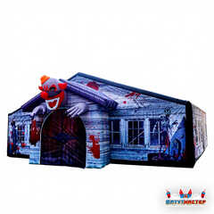 Надувной дом страха «Шапито ужасов», 10×10×5 м