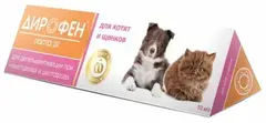 ДИРОФЕН ПАСТА Дирофен-паста 20 для дегельминтизации при нематозах и цестозах у котят и щенков - 10 м