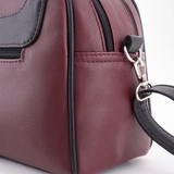 Сумка Саломея 269 наппа бордо + черный