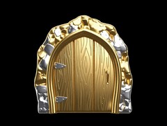 Силиконовый молд № 419 Дверь большая ( серия домики для гномов и фей)