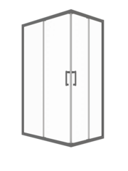 Душевое ограждение Фикс-Графит 120х90