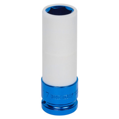 KING TONY (494517MX) Головка торцевая ударная глубокая 1/2", 17 мм, тонкостенная, с пластиковой защитой