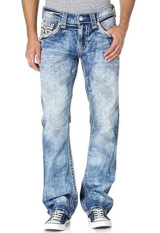 Rock Revival | Джинсы мужские WILLIS J204 STRAIGHT ACID WASH RP9925J204 перед