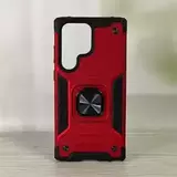 Противоударный чехол Strong Armour Case с кольцом для Samsung Galaxy S23 Ultra (Красный)