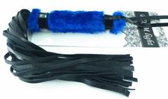Нежная плеть с синим мехом BDSM Light - 43 см. - 