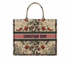 Сумка Dior Book Tote бежевый/красный