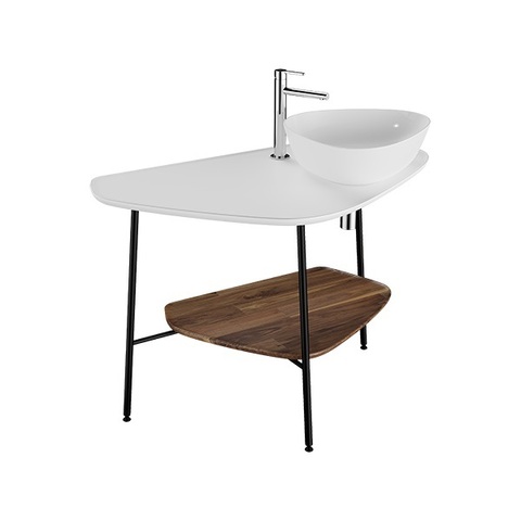 Vitra 62581 Plural керамическая столешница, 100 cm, правосторонняя, Матовый Белый