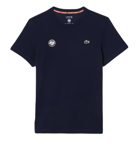 Теннисная футболка Lacoste Ultra-Dry Sport Roland Garros Edition Tennis T-Shirt - midnight blue